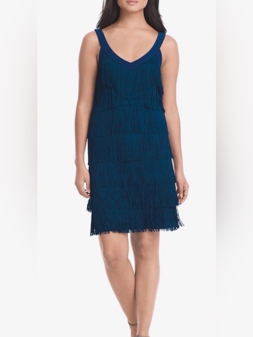 RARE color like new WHBM Tiered Fringe Dress